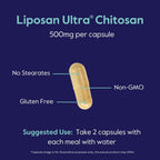 BESTVITE Liposan Ultra Chitosan 500mg (240 Capsules) - Patented Rapid Action Formula