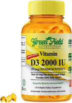 Greenfield Nutritions Vitamina D3 2000 UI Halal - 50 mcg, 120 Perlas Blandas