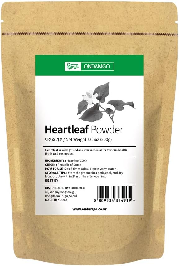 Polvo de Houttuynia Cordata Puro, Ingrediente Tradicional para Té Asiático 200g