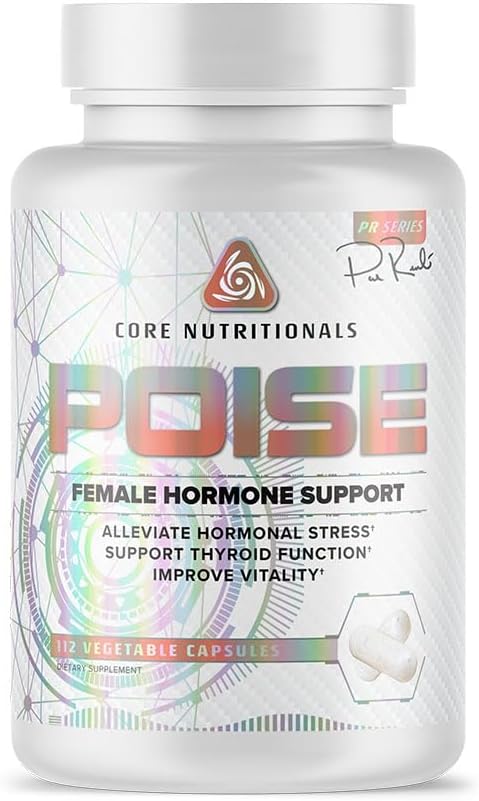 Core Nutritionals Poise Female Hormone Support – Equilibrio Hormonal y Tiroides | 112 Cápsulas Vegetales