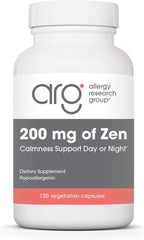 200 mg of Zen de Allergy Research Group – L-Teanina y GABA para la Calma y el Equilibrio – 120 Cápsulas Vegetarianas