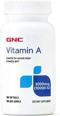 GNC Vitamina A 3000 mcg – 180 Cápsulas Blandas