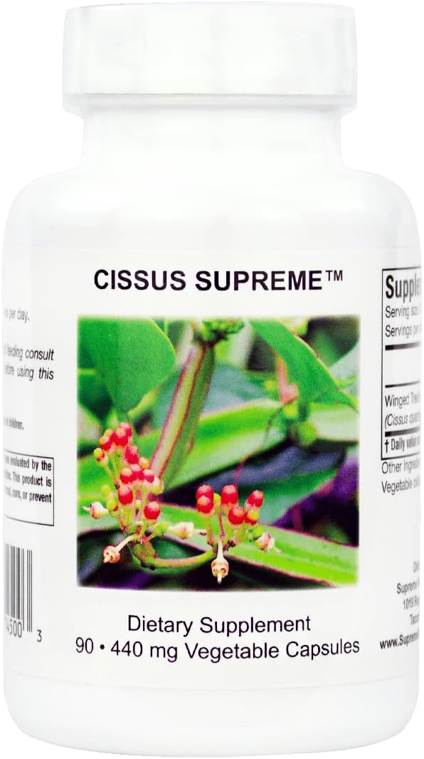 Supreme Nutrition Cissus Supreme, 90 Cápsulas Vegetarianas Puras de Cissus quadrangularis