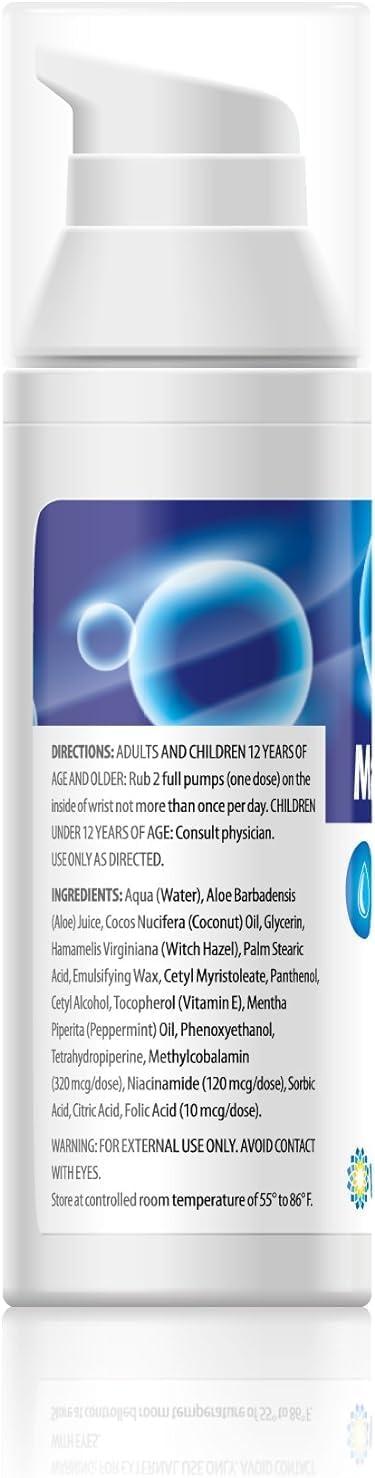 Vita Sciences Maxasorb B12 Crema de Vitamina B12 1000 mcg - Metilcobalamina Tópica para Energía y Piel Radiante - Pack de 6
