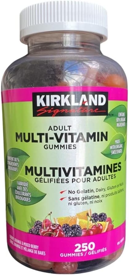 Kirkland Signature Gominolas Multivitamínicas para Adultos, 250 gominolas