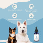 Apoyo al Sistema Nervioso para Perros y Gatos - Fórmula Herbal que Ayuda a Reducir el Nerviosismo y Movimientos Involuntarios - Pack de 2