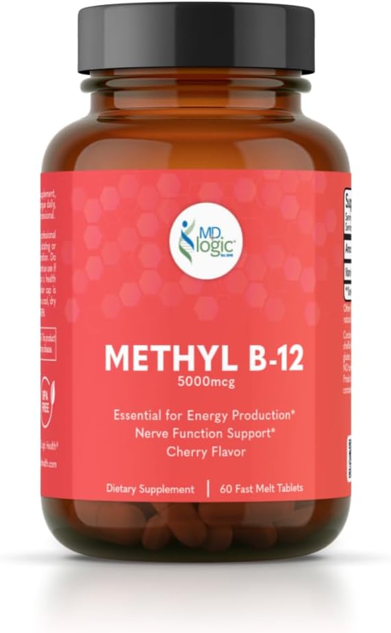 MD Logic Health Methyl-B12 5000 - 60 Comprimidos de Disolución Rápida - 100% Vegano