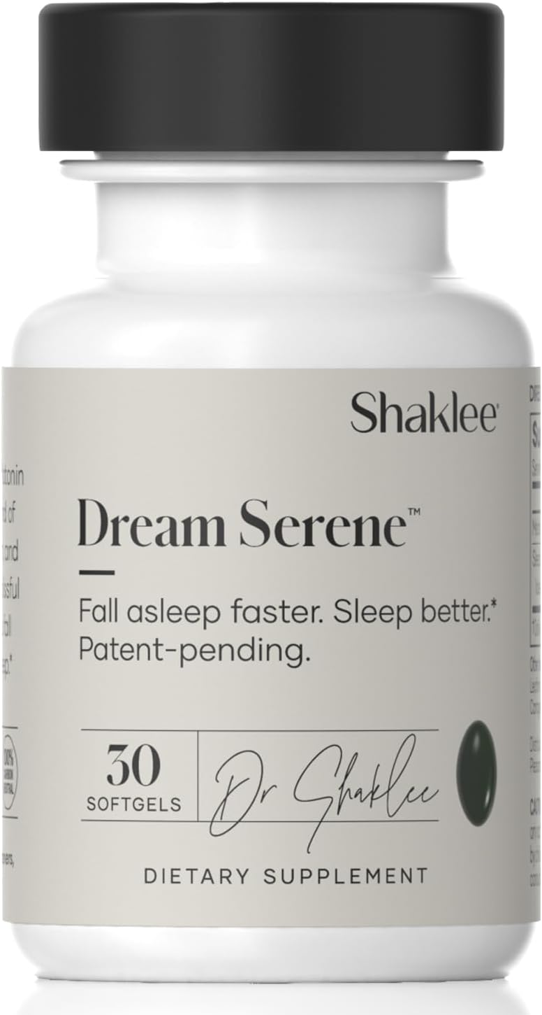 Shaklee Dream Serene - Ayuda para Dormir con Melatonina, Valeriana, Melisa y L-Teanina, 30 Softgels