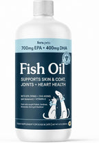 Fera Pets Aceite de Pescado Líquido - Omega 3 para Perros y Gatos, 473 ml