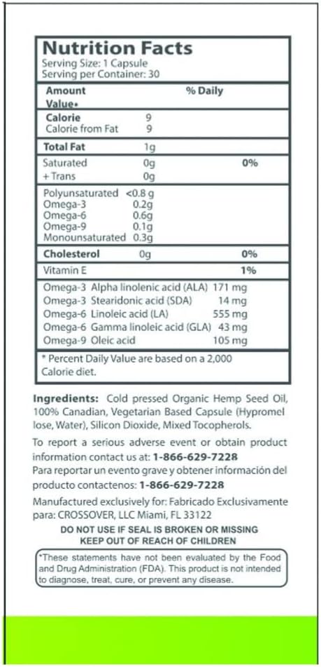 Knadix Aceite de Cáñamo - Omega 3-6, Vitaminas y Minerales - 120 Cápsulas (Pack de 4)