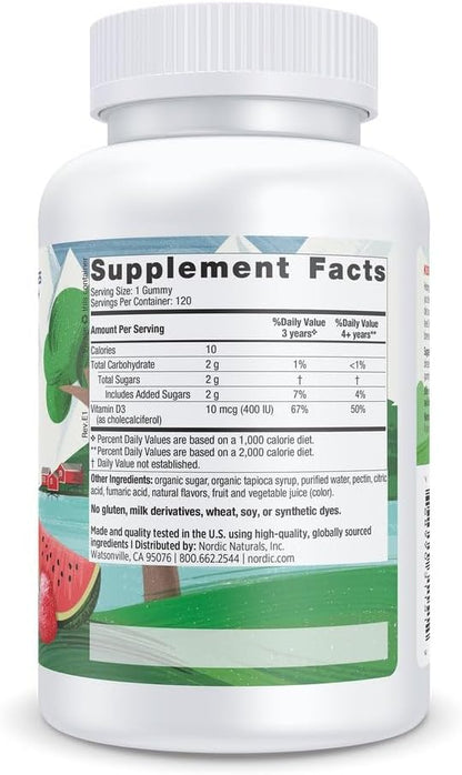 Nordic Naturals Vitamin D3 Gummies Kids - – La vitamina D contribuye a mantener unos niveles normales de calcio en – Image 2