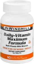 Windmill Health Products Daily Vitamin Maximum Formula - Multivitamínico y Minerales, 100 Comprimidos