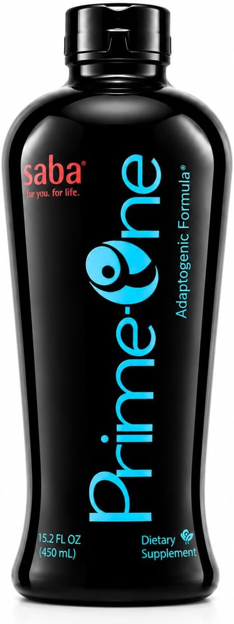 Saba Prime One Líquido Adaptógeno con Ashwagandha, Rhodiola, Reishi, Ginseng y Eleuthero - 946 ml
