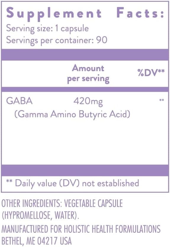 Holistic Health GABA 90 Cápsulas