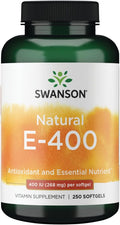 Swanson Vitamina E Natural 400 UI (268 mg) - 250 Cápsulas Blandas