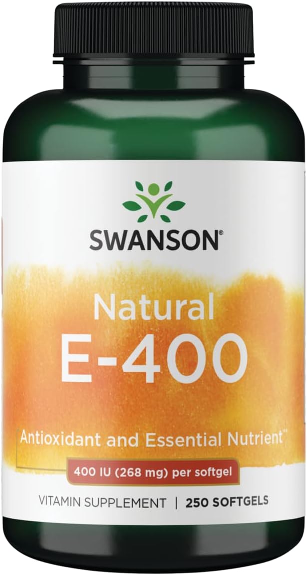 Swanson Vitamina E Natural 400 UI (268 mg) - 250 Cápsulas Blandas