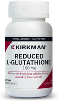 Kirkman Reduced L-Glutathione 100 mg - Hypoallergenic | 100 Vegetable Capsules | Antioxidant