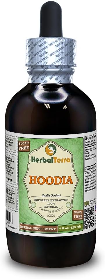 Hoodia (Hoodia Gordonii) Glicerita, Extracto Líquido Sin Alcohol de Planta Seca - 120 ml