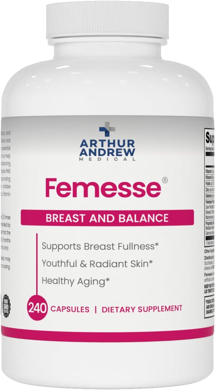 Arthur Andrew Medical Femesse – Apoyo Hormonal y Belleza, Vegano, Sin Gluten, 240 Cápsulas