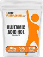 L-Ácido Glutámico HCl en Polvo - 500mg por Ración - 100g (3.5 oz)