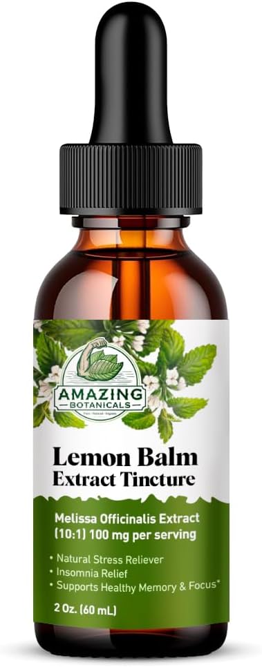 Extracto Líquido de Melisa (Melissa officinalis) – Gotas sin Alcohol – Vegano, No-GMO, Sin Gluten – Suplemento Herbal de Alta Potencia para la Relajación y el Apoyo Cognitivo – 30ml / 1oz