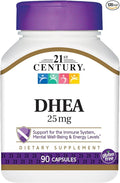 DHEA 25 mg, 90 Cápsulas - 21st Century