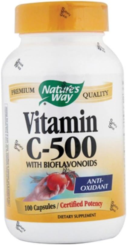 Nature's Way Vitamina C 500 mg con Bioflavonoides, 100 Cápsulas