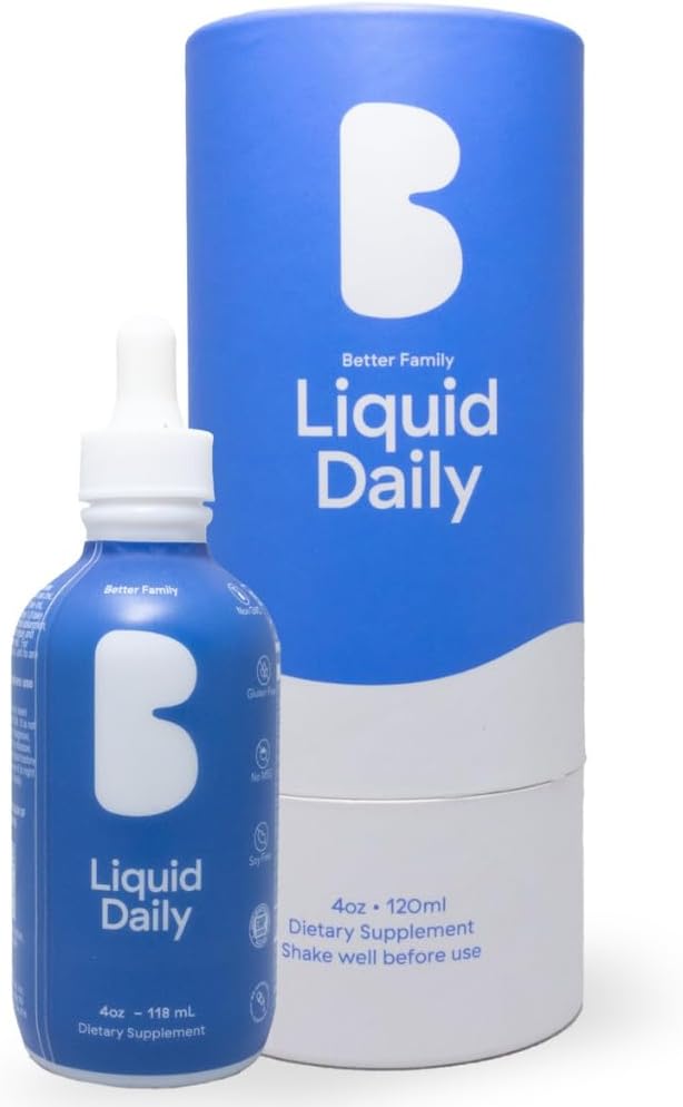 Better Family – Multivitamínico Líquido Diario – Gotas de Bienestar para Todas las Edades y Géneros – Vitaminas Metiladas – Sin Azúcar ni Artificiales – Sin Gluten, No-GMO – 120 ml