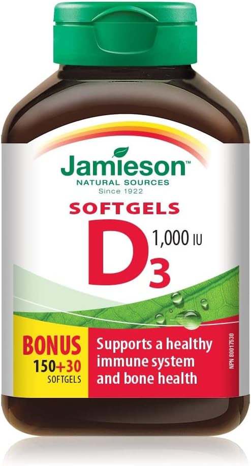 Vitamina D 1000 UI (25 mcg) - 180 Cápsulas Blandas