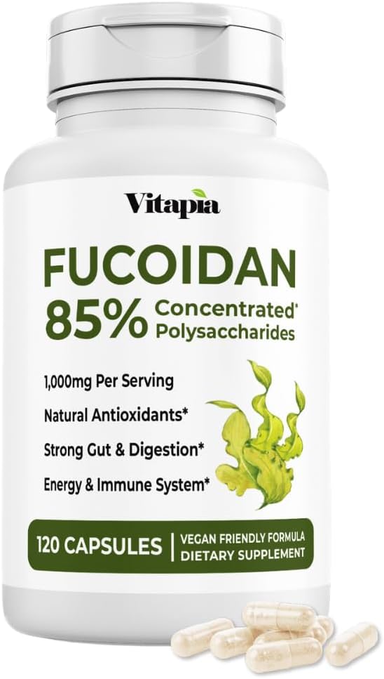 Vitapia Pure Fucoidan 85% Extracto de Alga Parda - 120 Cápsulas Veganas