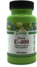 Daily Manufacturing Vitamina E 100% Natural 400 UI (268 mg) 100 cápsulas blandas