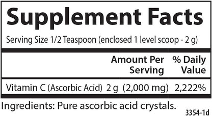 Carlson - Cristales de Vitamina C No Transgénica, 1000 g, Polvo de Vitamina C, 2000 mg por dosis – Image 4
