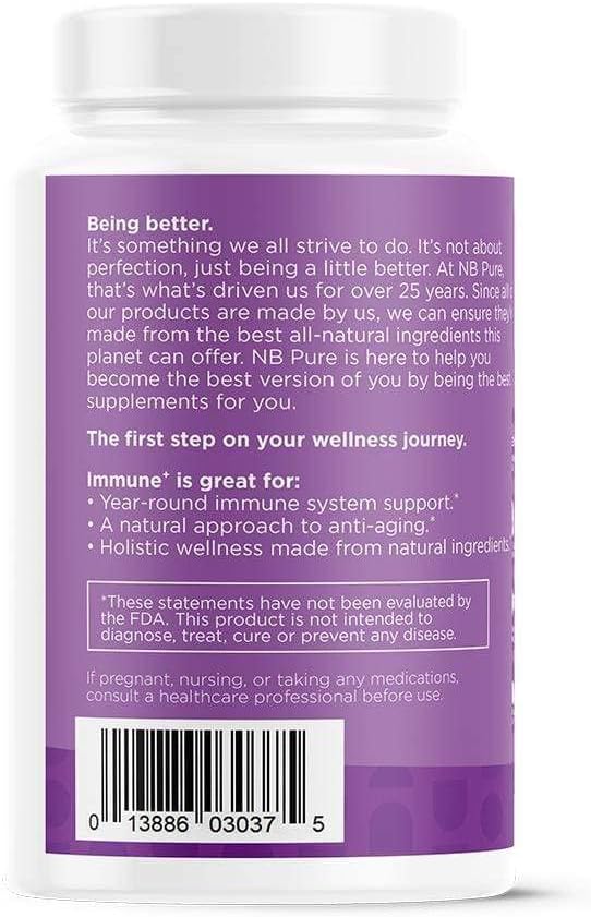 nbpure Immune+ – Suplemento para el Sistema Inmunológico, 90 Cápsulas