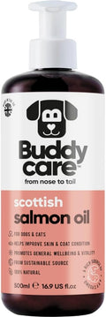 Buddycare Aceite de Salmón Escocés para Perros y Gatos (500 ml)