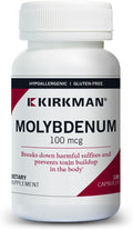 Kirkman Molibdeno 100 mcg, 100 Cápsulas - Mineral Esencial Hipoalergénico