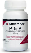 Kirkman – P-5-P (Piridoxal 5-Fosfato, Metabolito de Vitamina B6) 50 mg - Hipoalergénico 100 Cápsulas