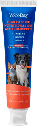 Gel Nutricional con Calostro Bovino para Perros y Gatos - Suplemento de Alto Contenido Calórico