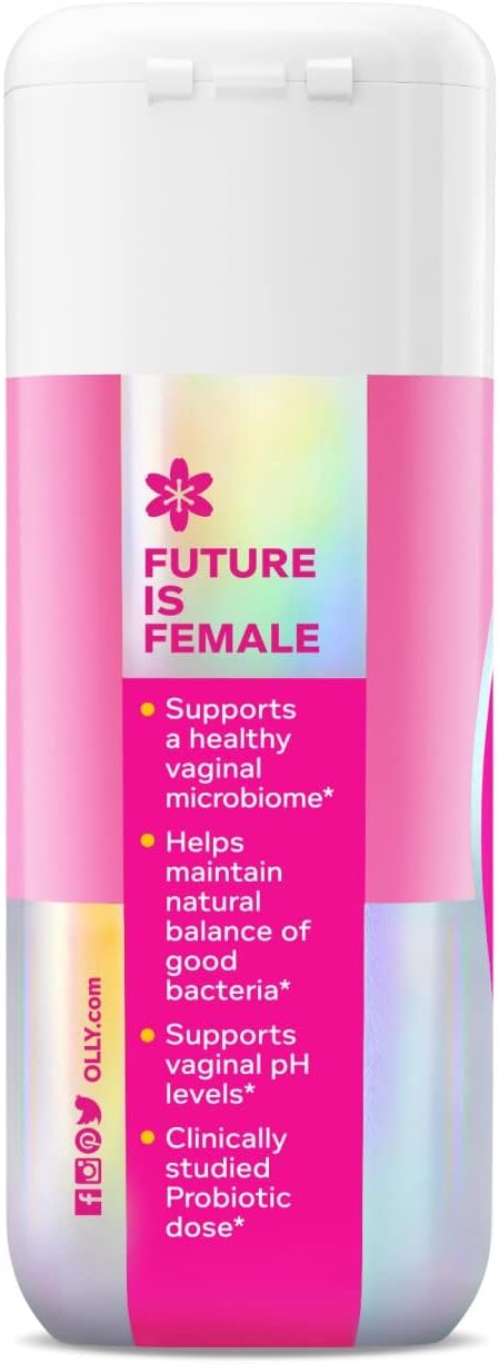 OLLY Happy Hoo-Ha Cápsulas, Probiótico para Mujeres, 25 cápsulas