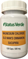 Magnesium Chloride+ Old Man's Cinnamon+ Sucupira 500 mg (120 Cápsulas) - STATUS VERDE