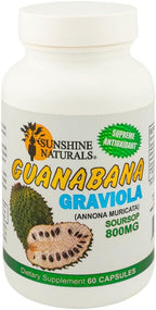 Sunshine Naturals Graviola (Guanábana) Complemento Alimenticio, 60 Cápsulas (Pack de 2)