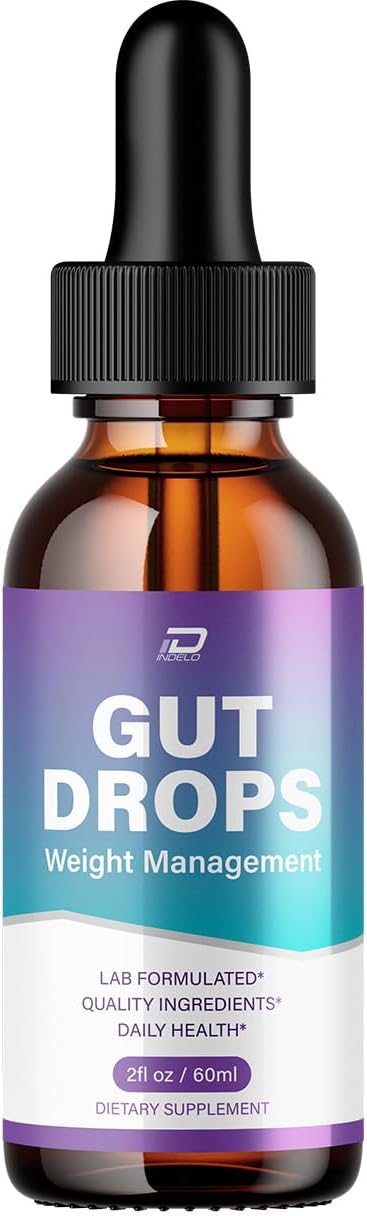 Gut Drops Healthy Formula – Suplemento Líquido Natural, Extra Fuerte, 1 Pack (1 Mes)