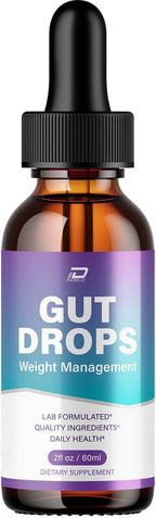 Gut Drops Healthy Formula – Suplemento Líquido Natural, Extra Fuerte, 1 Pack (1 Mes)