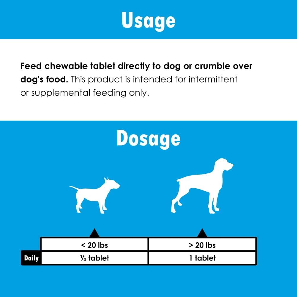 Vita-Tabs - Vitaminas y Minerales Esenciales para Perros - 250 Comprimidos Masticables Sabor Hígado