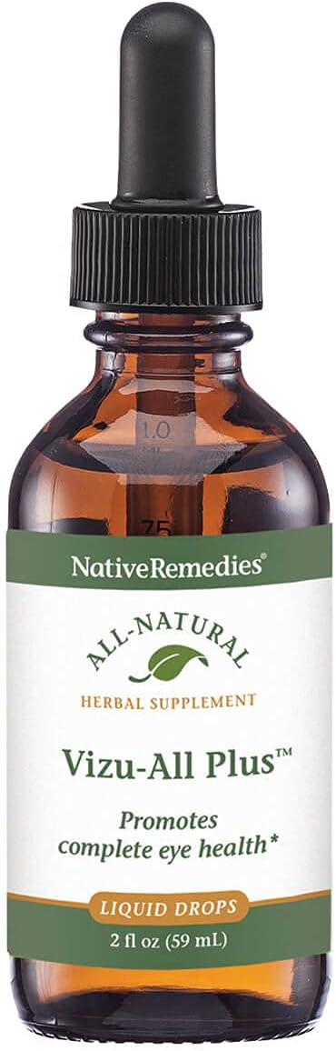 Native Remedies Vizu-All Plus – Suplemento herbal para una visión clara y ojos saludables – 59 ml