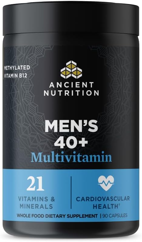 Ancient Nutrition Men's 40+ Multivitamínico 3 Días, 90 Cápsulas