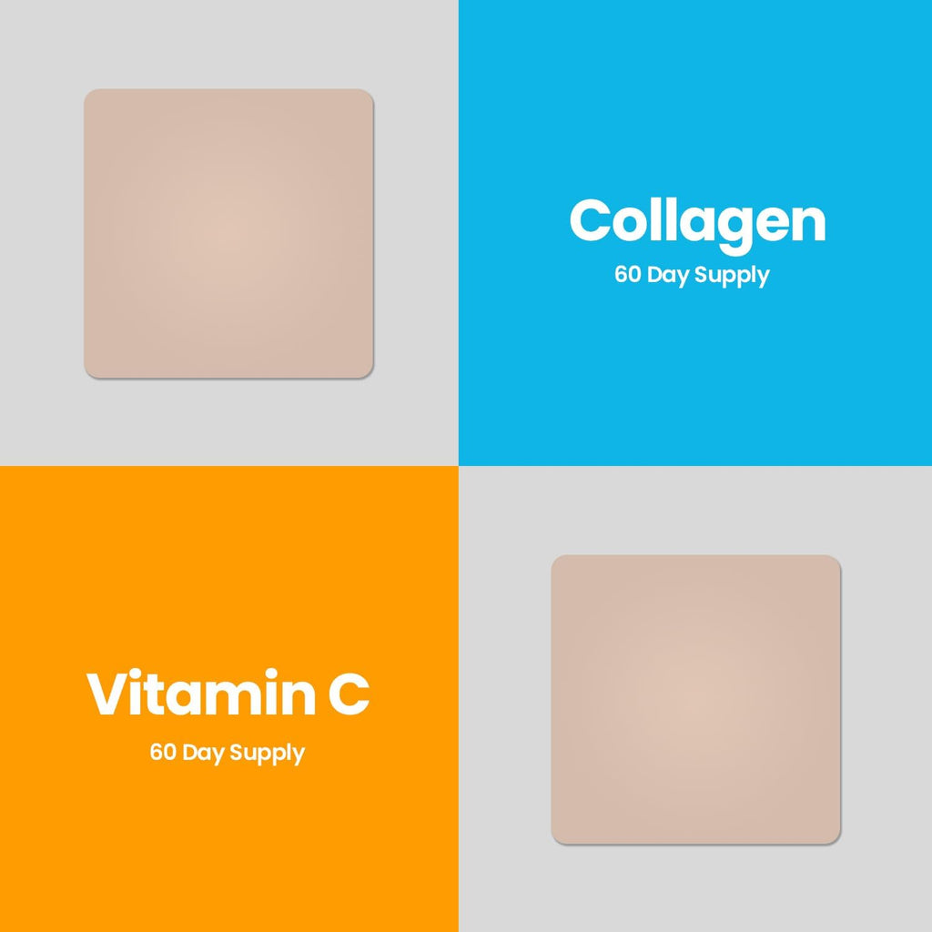 Veru Wellness Anti Aging Duo Lifestyle Patches Collagen C – Parches Autoadhesivos de Colágeno y Vitamina C, Liberación Prolongada 8-10 Horas (Suministro para 60 Días)