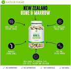 Antler Farms - 100% Hueso y Médula de Nueva Zelanda, 180 Cápsulas, 750mg - Extracto de Hueso Entero de Vacas Alimentadas con Pasto