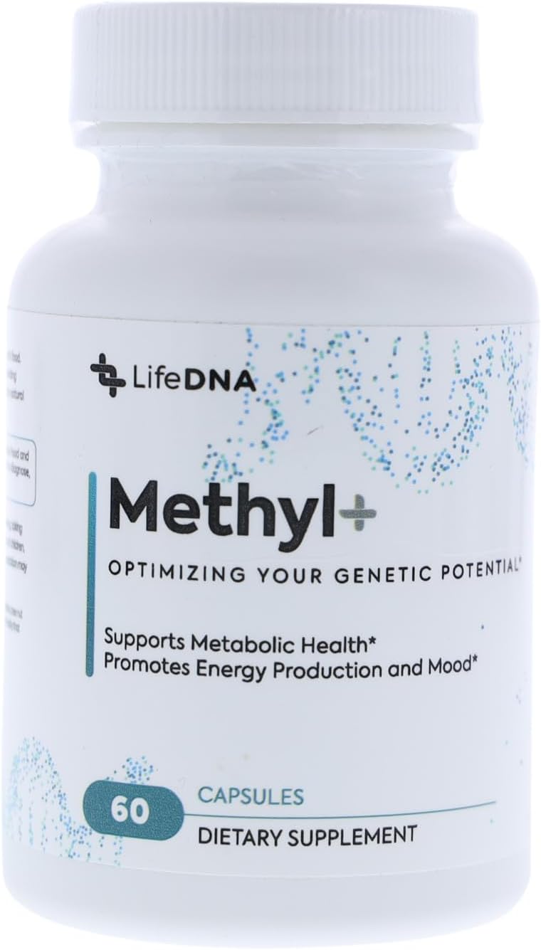 LIFEDNA Methyl + Methylfolate - Methylated Folate Vitamins Active 5-MTHF TMG Optimized Homocysteine, Brain, Cardiovascular Highly Bioavailable, MTHFR Supplement