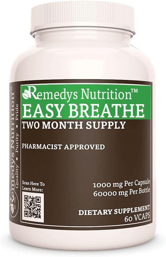 Easy Breathe | 1000 mg, 60 Cápsulas Veganas - Complemento Alimenticio de Hierbas
