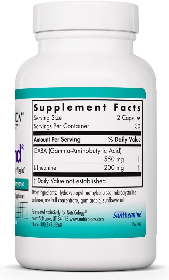 ZenMind - 550 mg GABA & 200 mg L-Theanine - Calm & Relaxation - Allergy Research Group